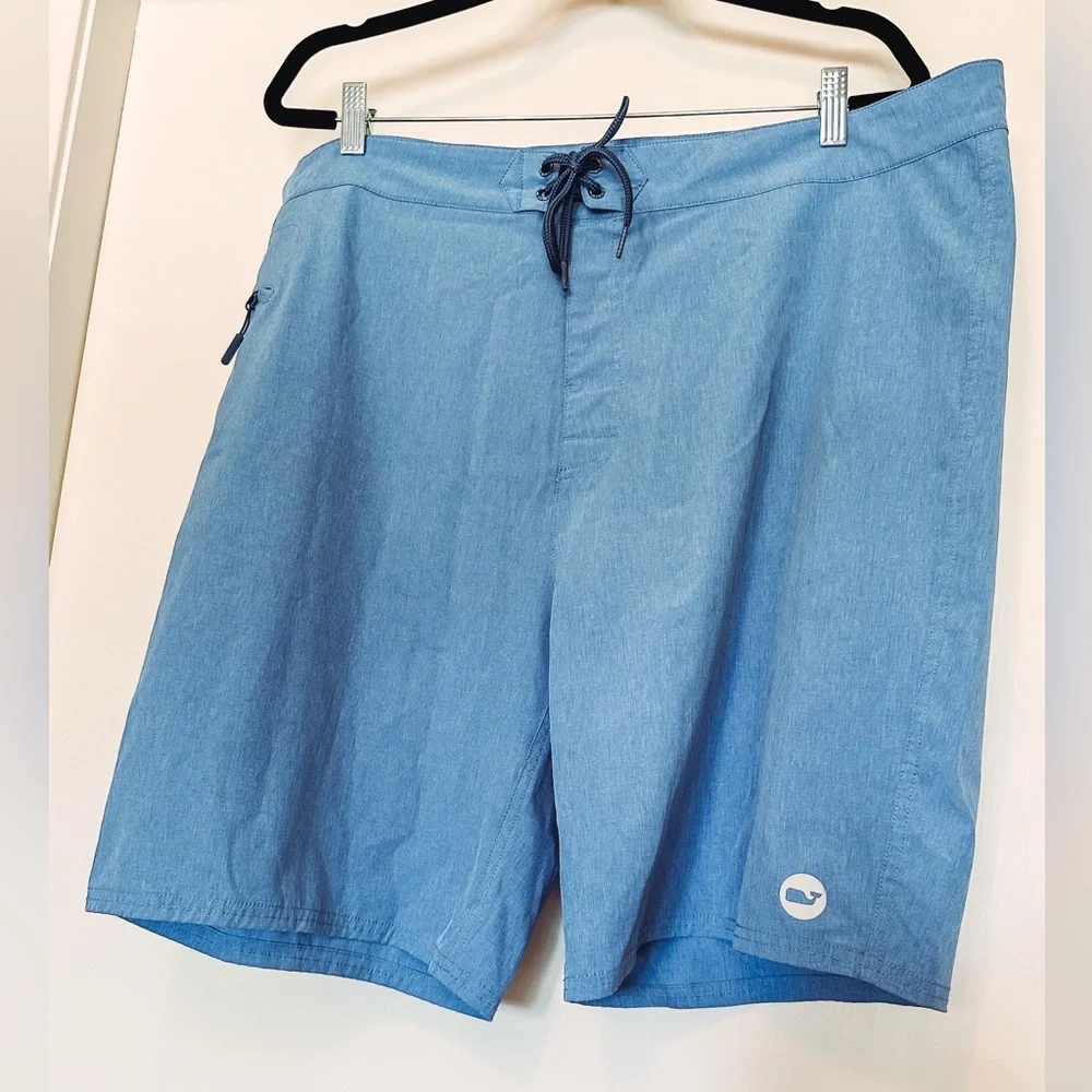Vineyard Vines Men's 7-inch Performance Boardshorts Swimsuit Serenity Blue 40” - Picture 2 of 7